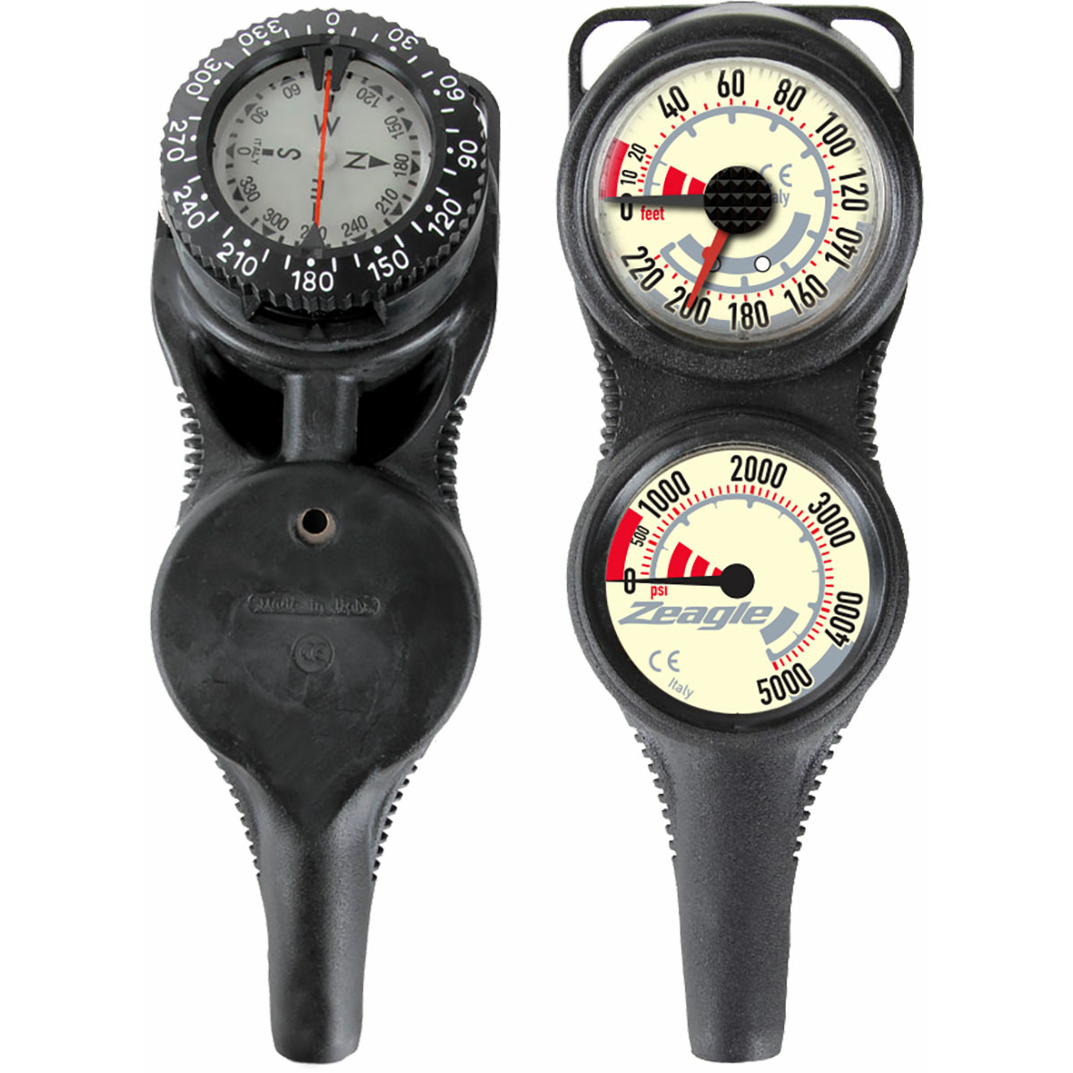 Zeagle Slimline Co-Pilot Console with Rubber Hose Metric